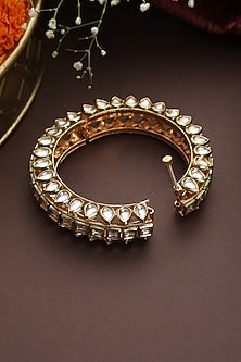 Gold Finish Kundan Polki Kada