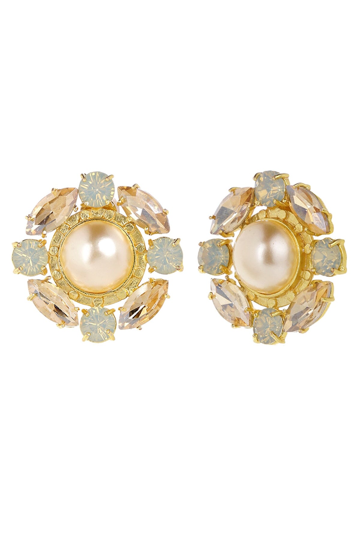 Sangria Pearl Stud Earrings 