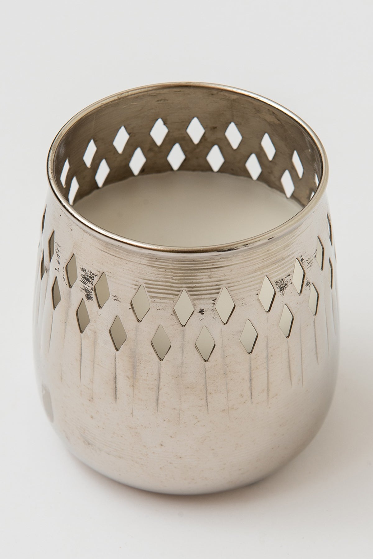 Silver Shimmering Candle Holder