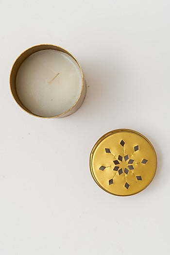 Gold Shimmering Candle Holder