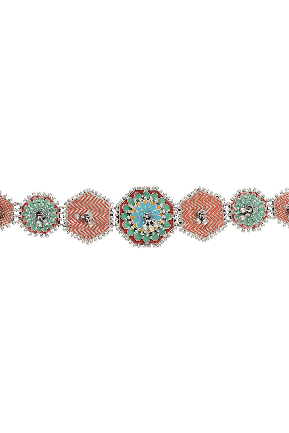 Oxidised Silver Finish Ghungroo Choker Necklace