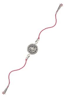 Silver Finish Handcrafted Shiva Motifs Rakhi