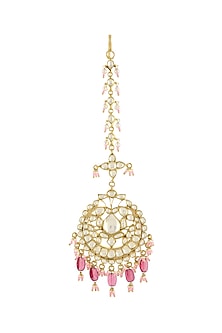 Gold Plated Pearls Maangtikka