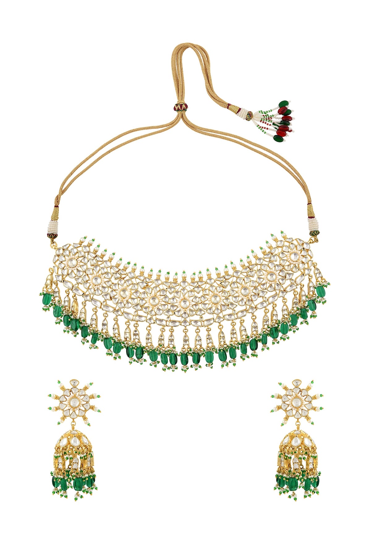 Gold Plated Turquoise Stones Collar Necklace