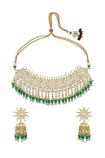 Gold Plated Turquoise Stones Collar Necklace