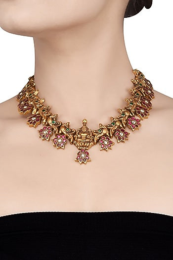 Gold Plated Glass Necklace