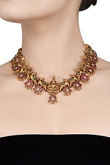 Gold Plated Glass Necklace
