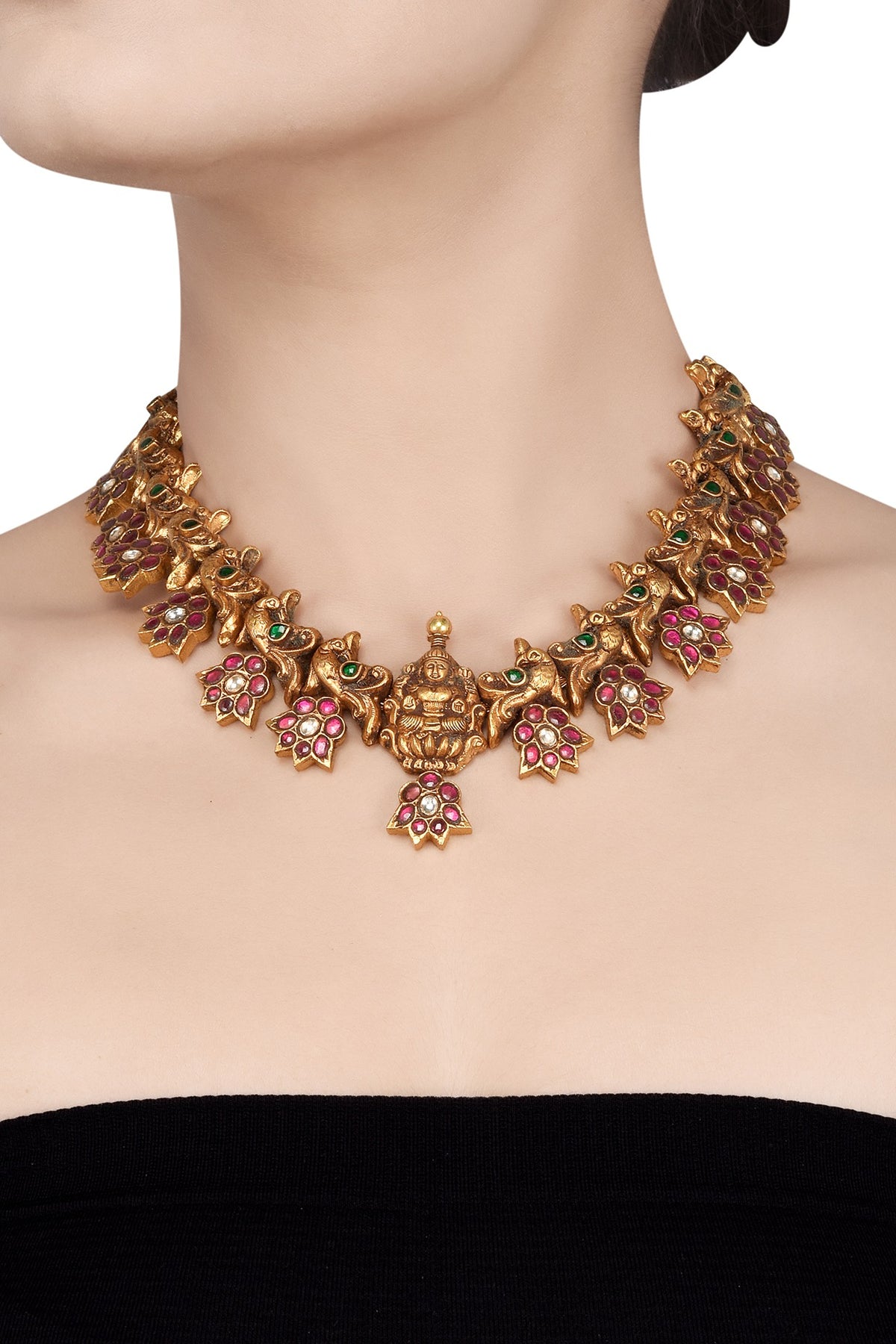 Gold Plated Glass Necklace