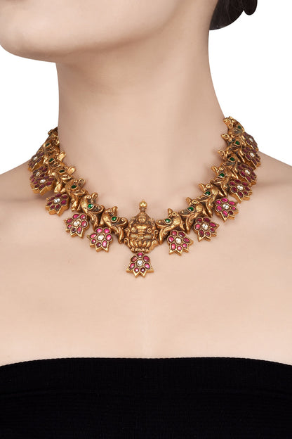 Gold Plated Glass Necklace
