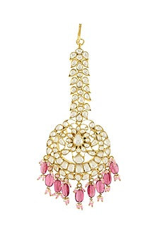 Gold Plated Glass Maangtikka