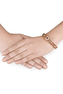 Gold Plated Glass Bangle
