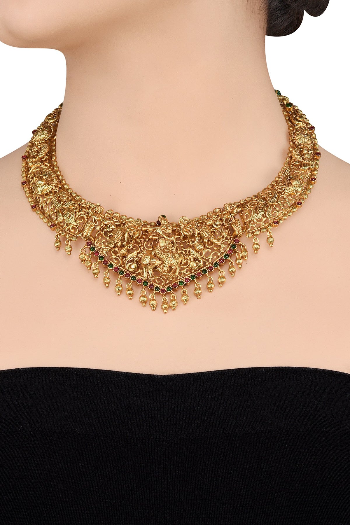 Gold Plated Glass Necklace