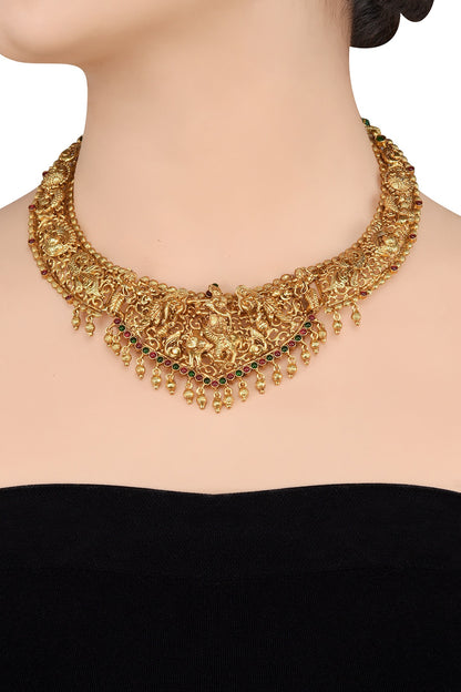 Gold Plated Glass Necklace
