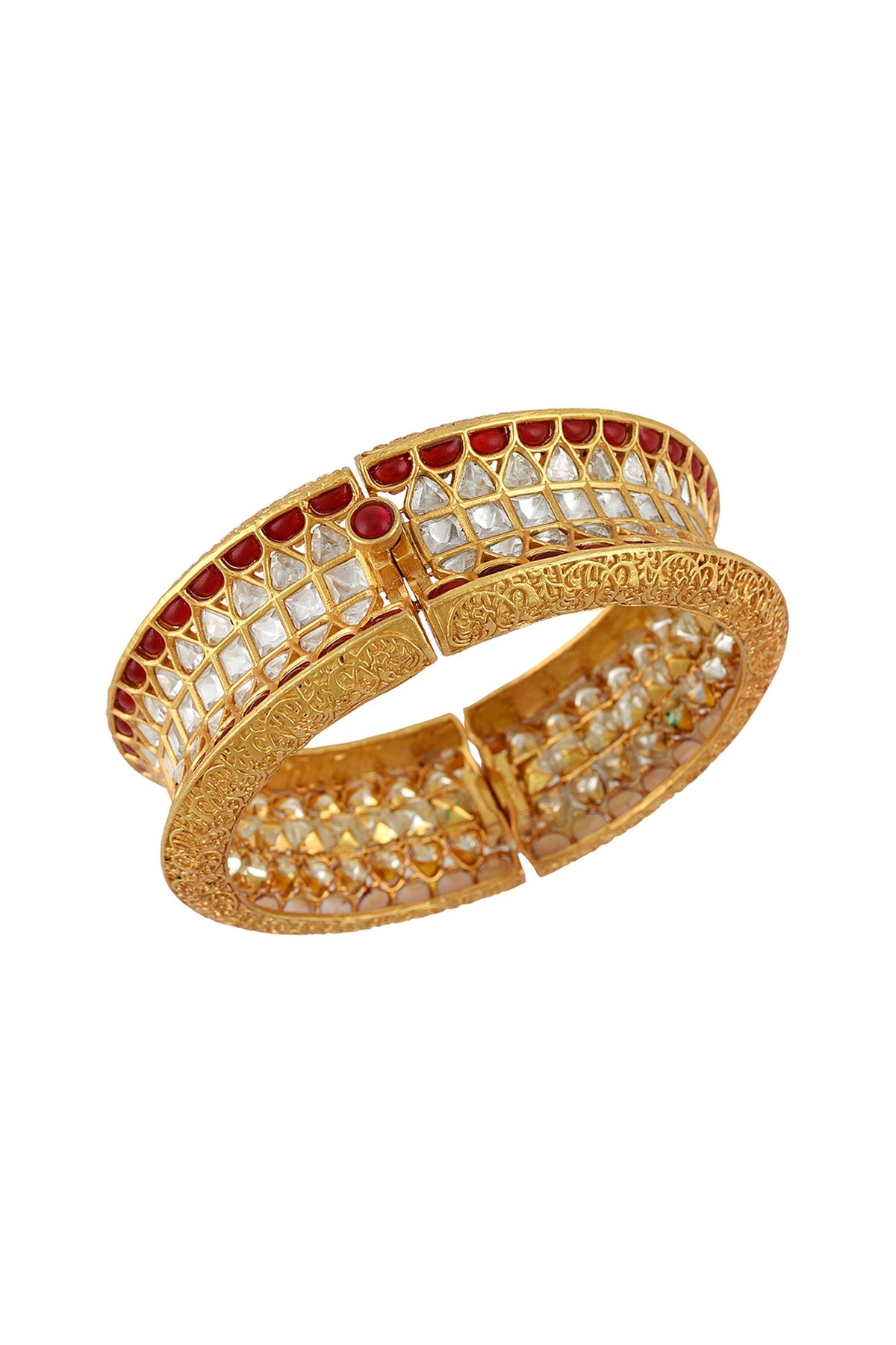 Gold Plated Glass Bangle