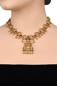 Gold Plated Glass Necklace Set