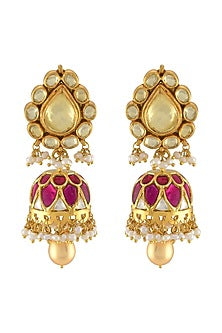 Gold Plated Pearls Earrings