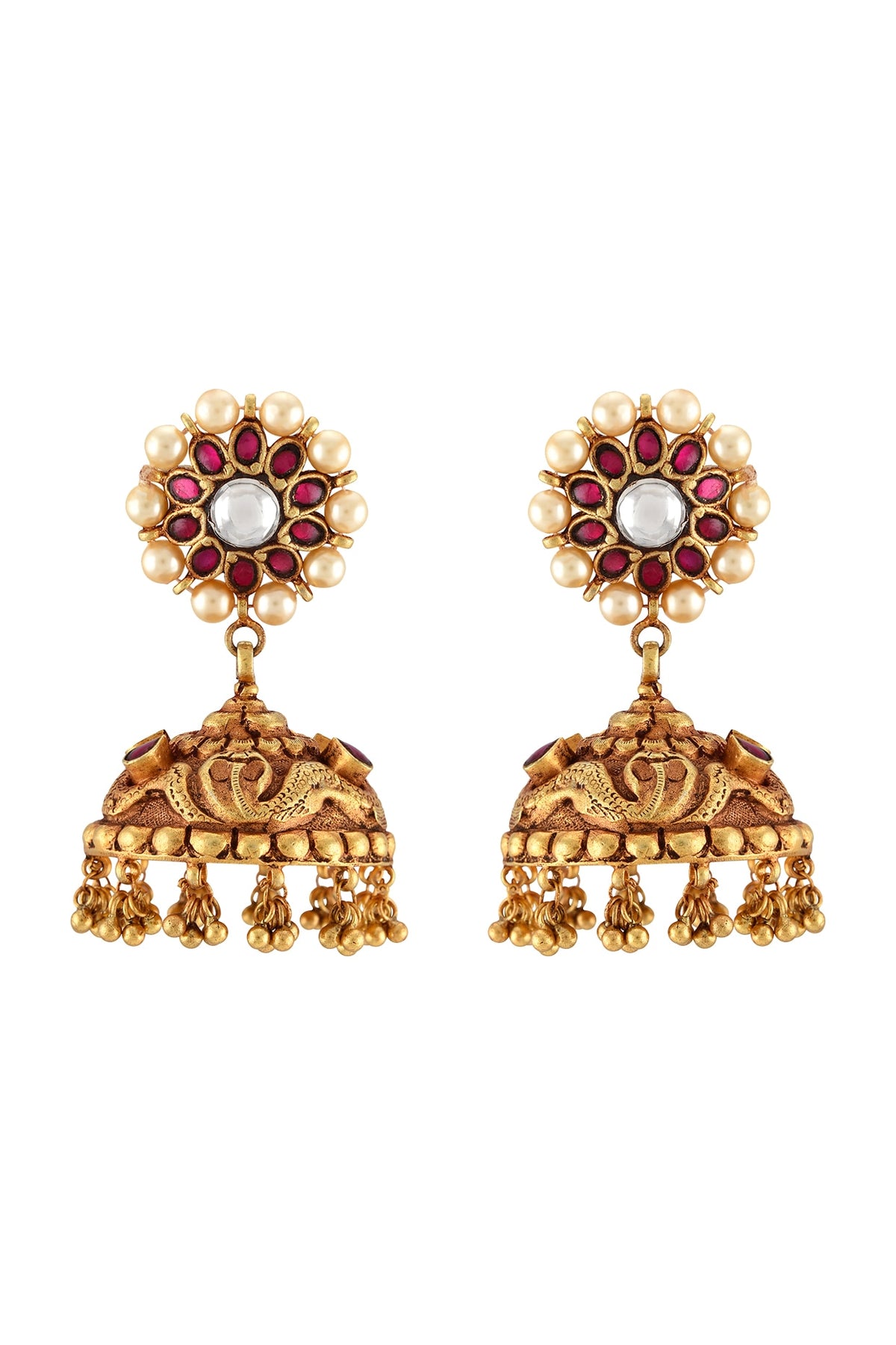 Gold Plated Pearls Earrings