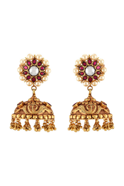 Gold Plated Pearls Earrings