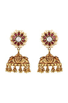 Gold Plated Pearls Earrings