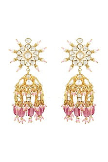 Gold Plated Glass Earrings