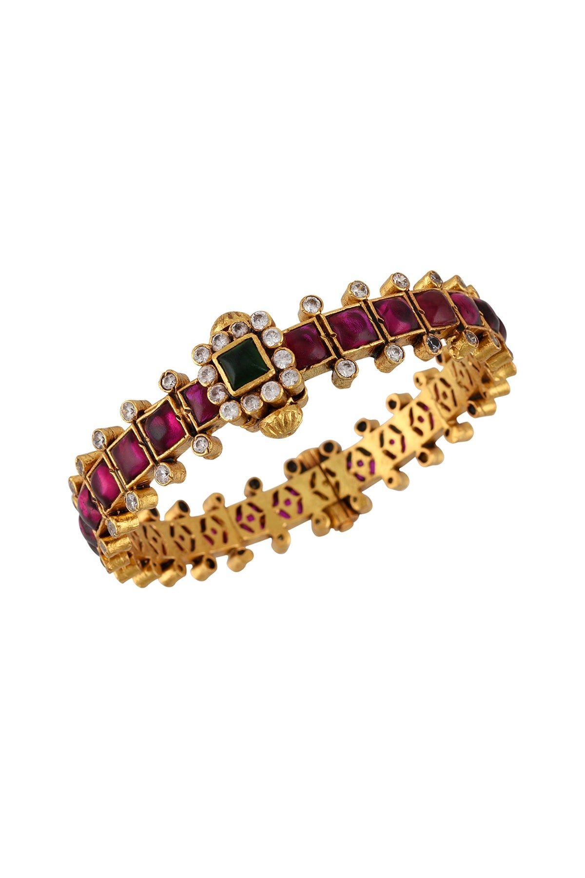 Gold Plated Glass Bangle