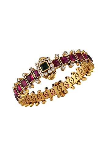 Gold Plated Glass Bangle