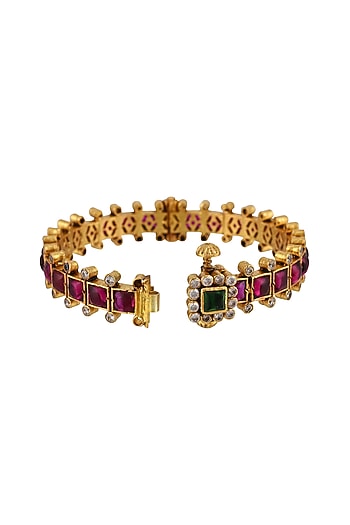 Gold Plated Glass Bangle