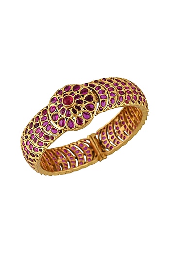 Gold Plated Glass Bangle