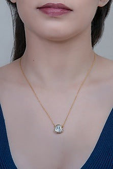 Gold Finish Pendant Necklace