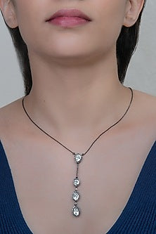 Black Rhodium Finish Pendant Necklace