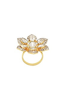 Gold Finish Diamond Ring