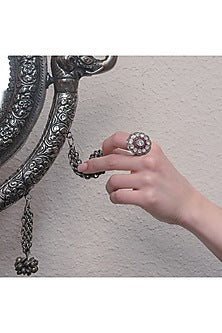 Black & Gold Finish Ring