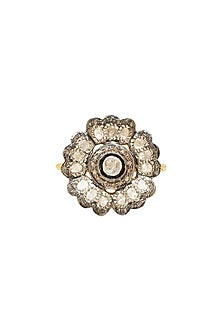 Black & Gold Finish Cocktail Ring