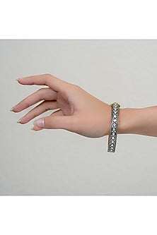Black Rhodium & Gold Finish Bangle