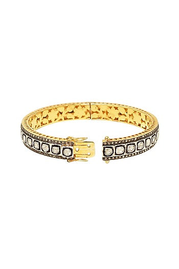 Black Rhodium & Gold Finish Bangle