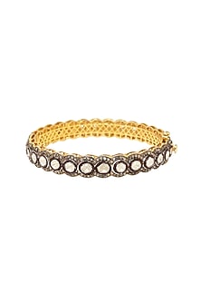 Black Rhodium & Gold Finish Diamond Bangle