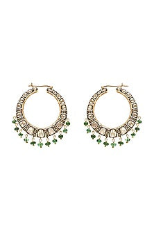 Black Rhodium & Gold Finish Diamond Earrings