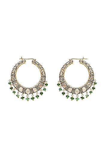 Black Rhodium & Gold Finish Diamond Earrings