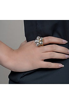 Black Rhodium & Gold Finish Ring