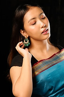 Gold Finish Chandbali Earrings