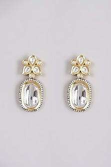 Gold Finish Kundan Polki Long Necklace Set