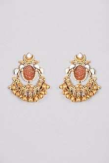 Gold Finish Handcrafted Dangler Earrings