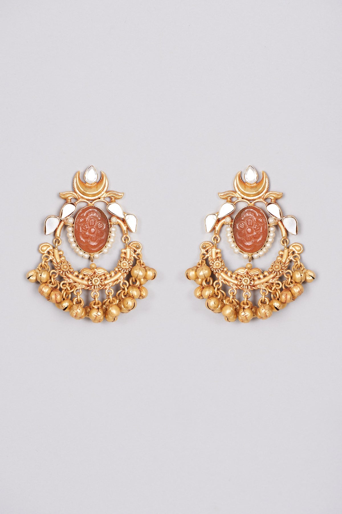 Gold Finish Handcrafted Dangler Earrings