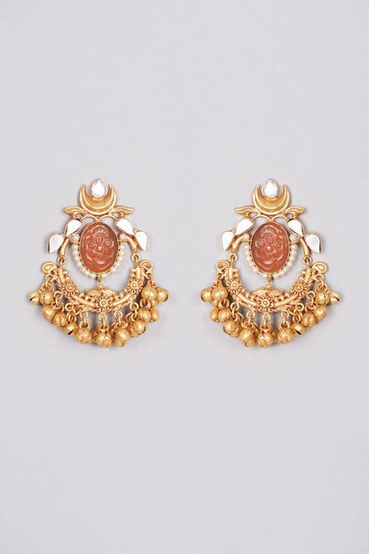 Gold Finish Handcrafted Dangler Earrings