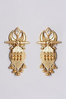 Gold Finish Handcrafted Dangler Earrings
