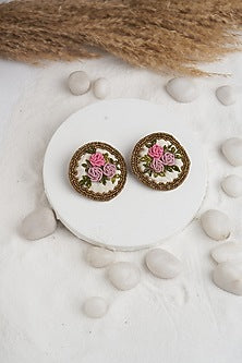 Multi-Colored Semi Precious Stone Stud Earrings