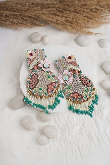 Multi-Colored Beaded Dangler Earrings