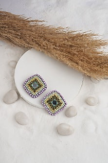 Multi-Colored Stone & Beaded Earrings