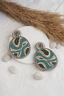Multi-Colored Sequins & Beaded Earrings