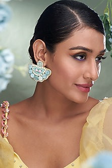 Aqua Green Beaded Earrings
